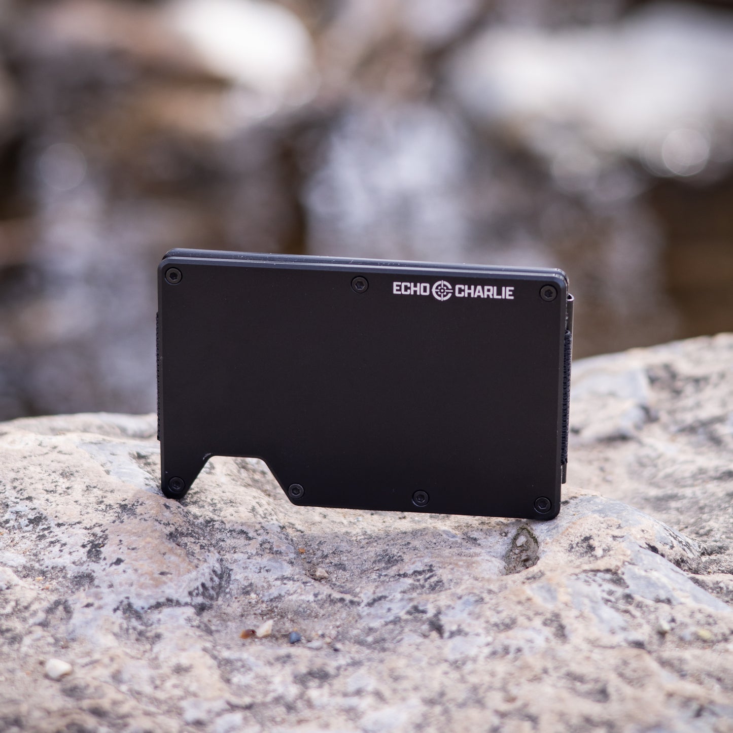 Echo Charlie Black Minimalist Wallet