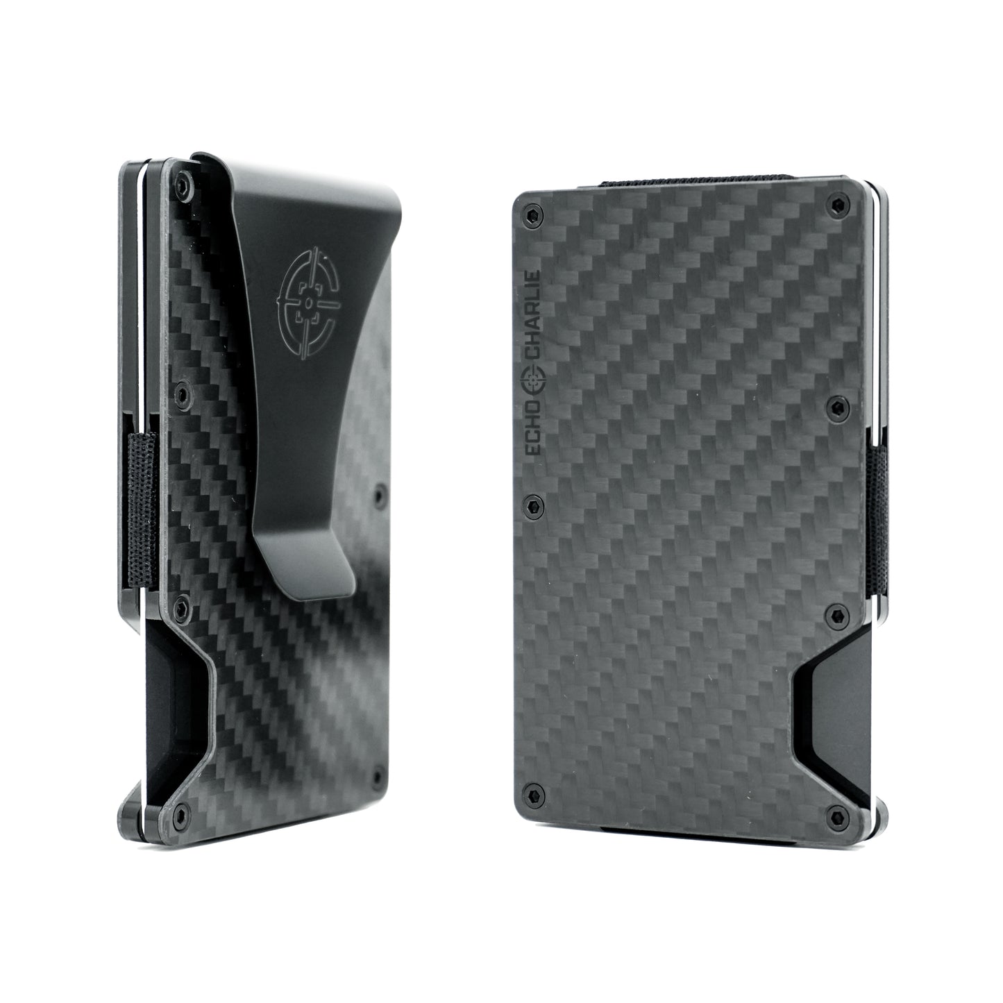 Echo Charlie Carbon Fiber Wallet with Airtag Clip