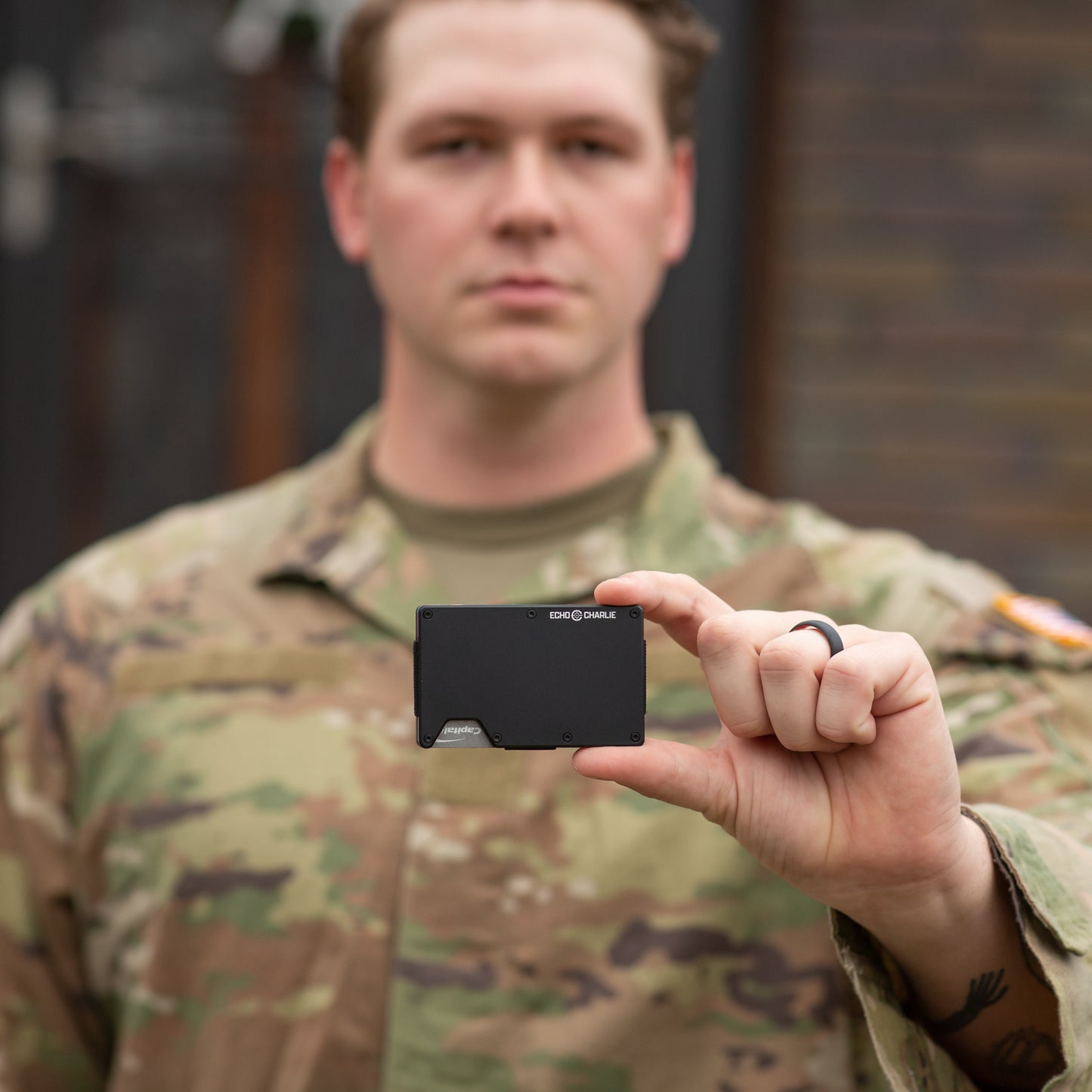 Echo Charlie Black Minimalist Wallet