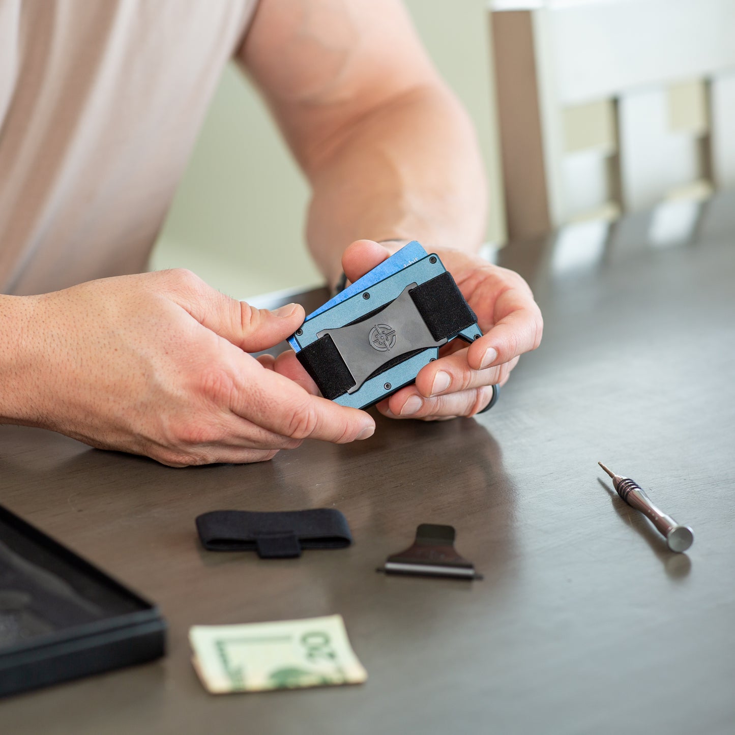 Echo Charlie Cobalt Blue Minimalist Wallet