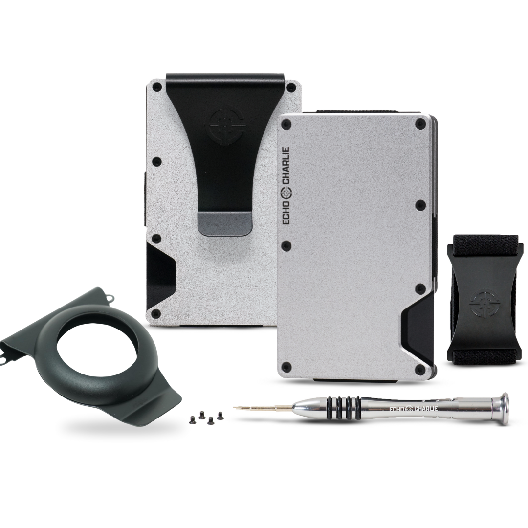 Echo Charlie Silvercore Wallet with Airtag Clip