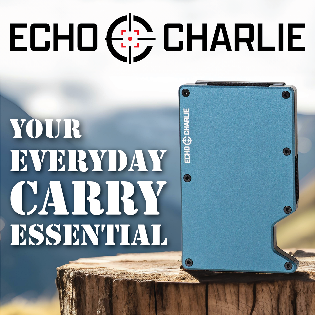 Echo Charlie Cobalt Blue Minimalist Wallet