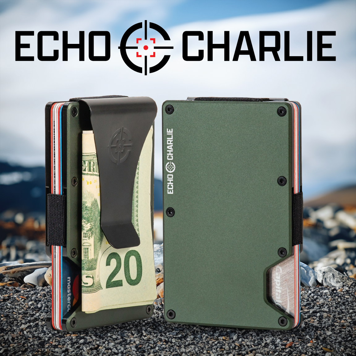 Echo Charlie OD Green Minimalist Wallet
