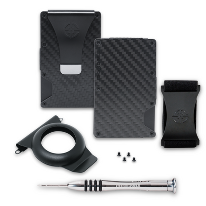 Echo Charlie Carbon Fiber Wallet with Airtag Clip