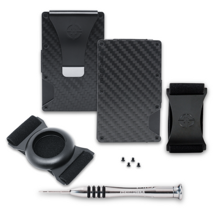 Echo Charlie Carbon Fiber Wallet with Airtag Strap