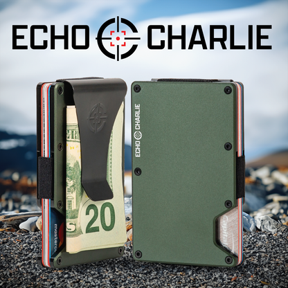 Echo Charlie Green Minimalist Wallet