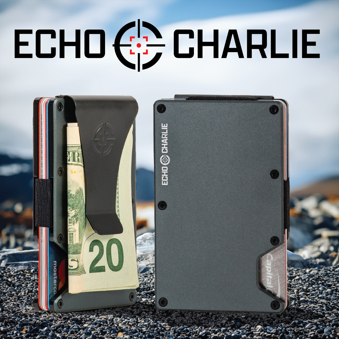 Echo Charlie Gray Minimalist Wallet